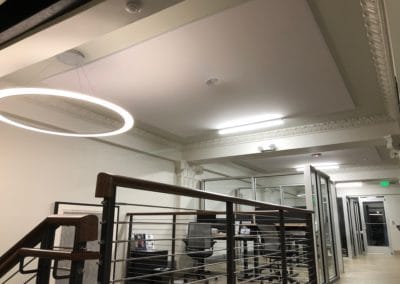 Custom Stretch Fabric Acoustic Ceiling Panel - Desk Chair Workspace - Loveland, Co