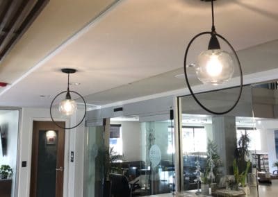 Custom Stretch Fabric Acoustic Ceiling Panel - Desk Chair Workspace - Loveland, Co