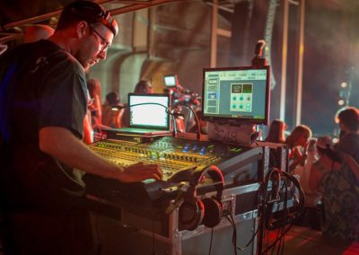 contour audio production sound board mixing technician live music red rocks amphitheater